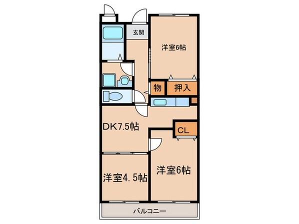 クリスタルウッズの物件間取画像